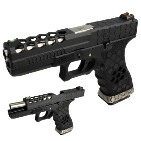 PISTOLA ARMORER WORKS VX0101 G17 HEX-CUT NEGRA