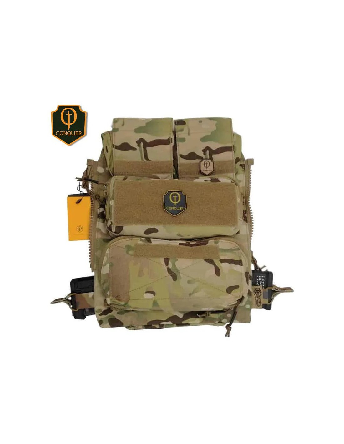 Mochila táctica alta capacidad con panel trasero, extensión para subfusil y porta cargadores para M4 y AK