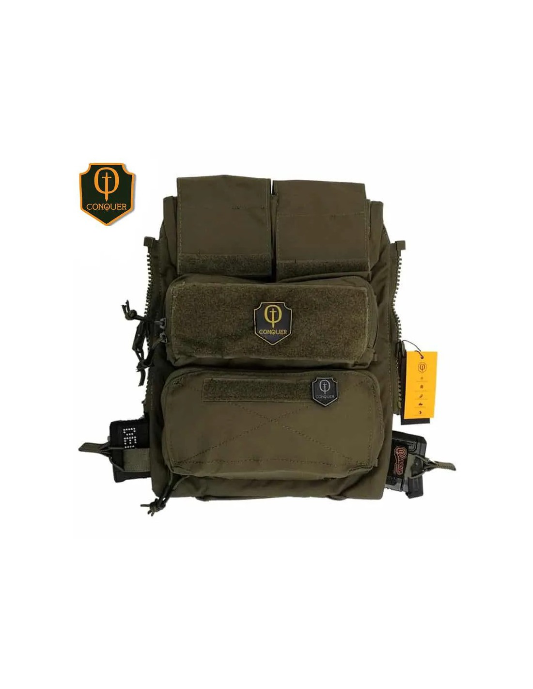 Mochila panel trasero de alta capacidad con extensión para subfusil SBR y portacargadores para M4 y AK