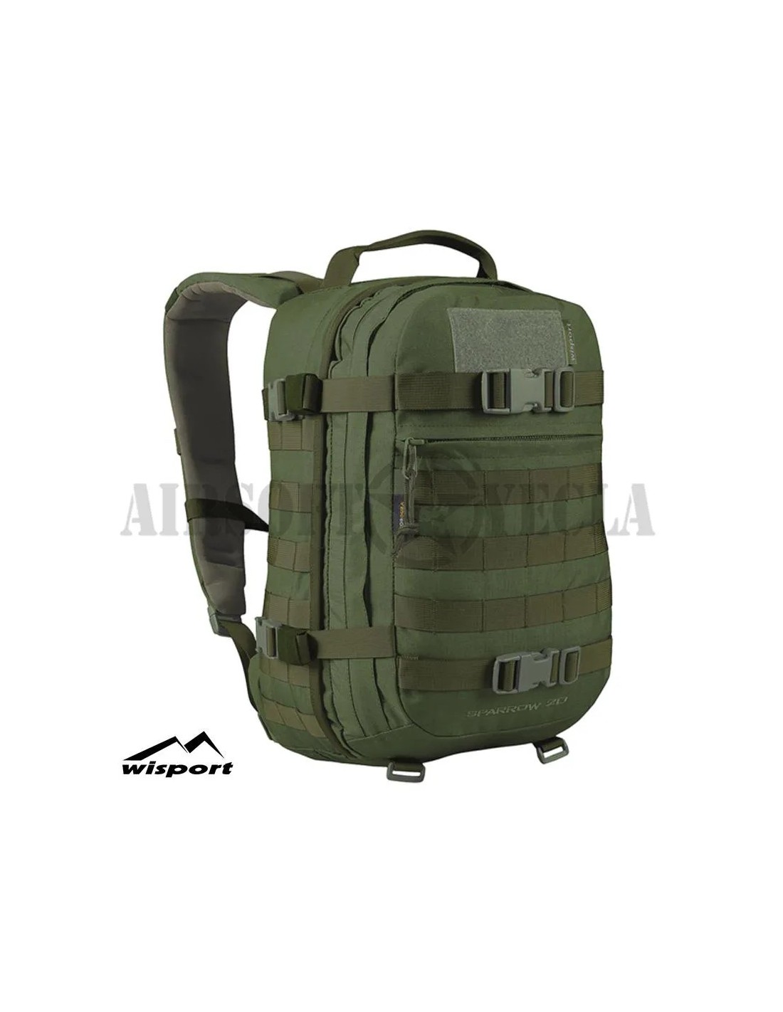 Mochila Sparrow 20L ergonómica de Cordura con sistema de ventilación y liberación rápida Oliva