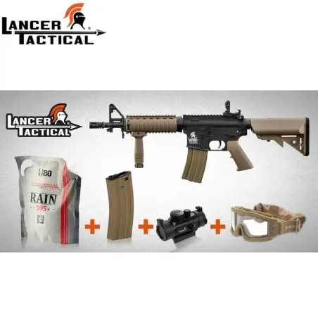 PACK COMPLETO LT-02 G2 M4 CQBR BICOLOR - AirSoftYecla.es