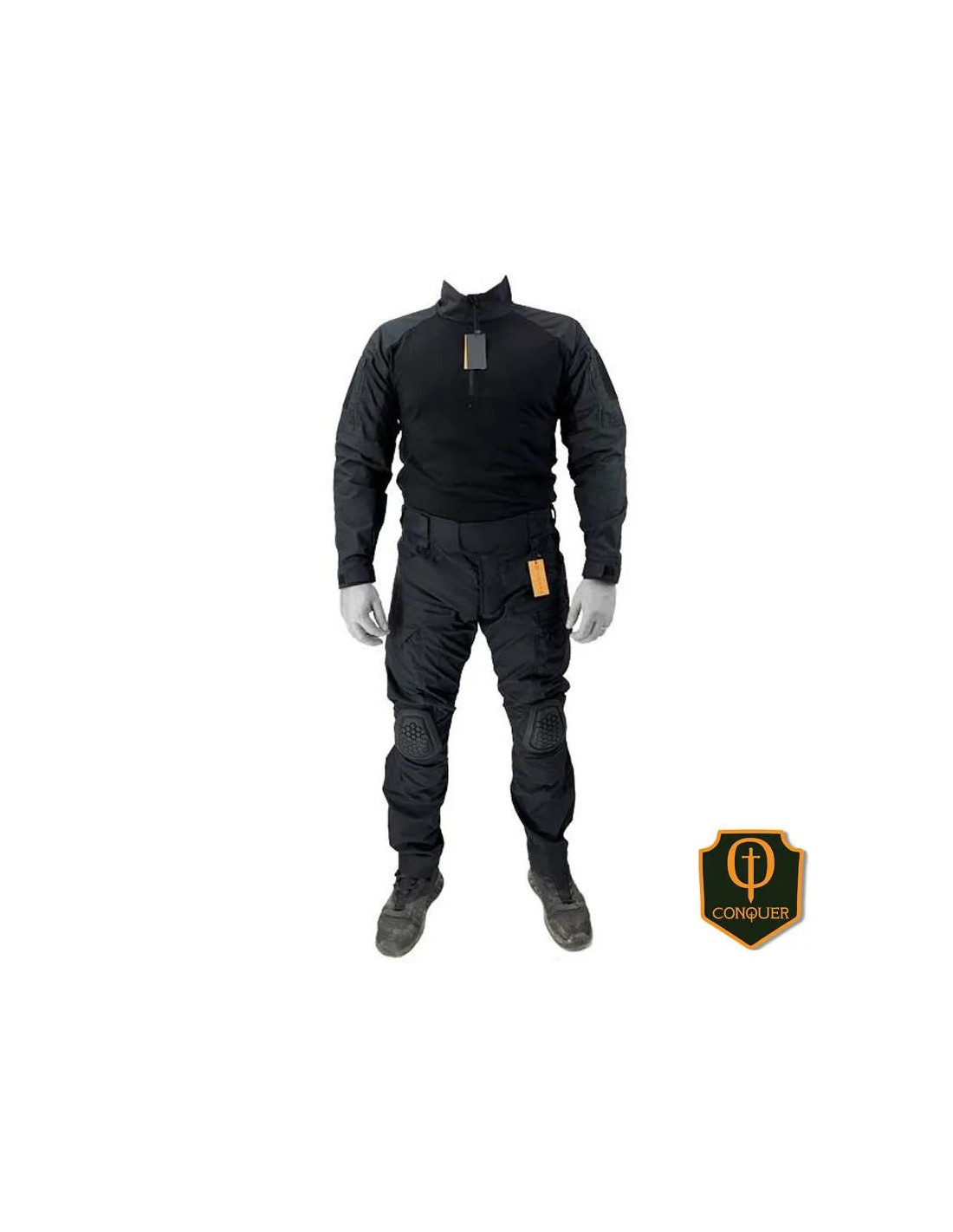 Uniforme táctico de tejido Ripstop elástico camisa y pantalón con rodilleras y refuerzos