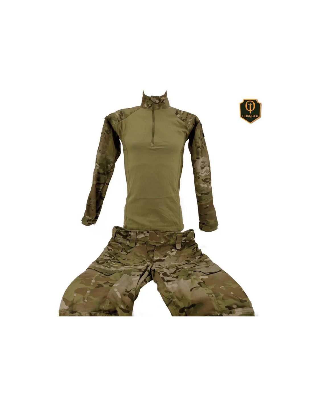 Uniforme táctico de Cordura Ripstop elástica corte ajustado con camisa y pantalón con rodilleras y coderas integradas
