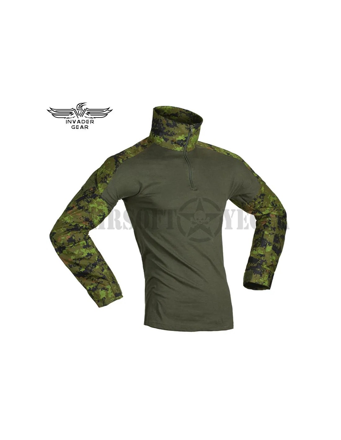 SUDADERA DE COMBATE TÁCTICA CON CREMALLERA YKK CAD