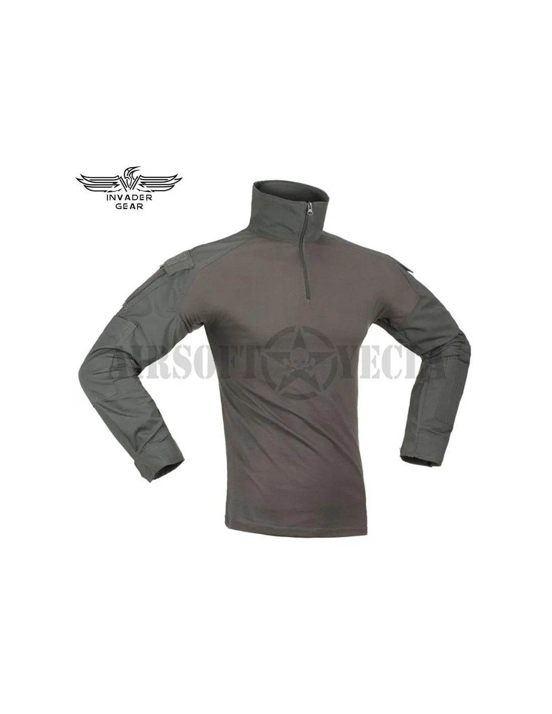 Sudadera de combate con cremallera Gris