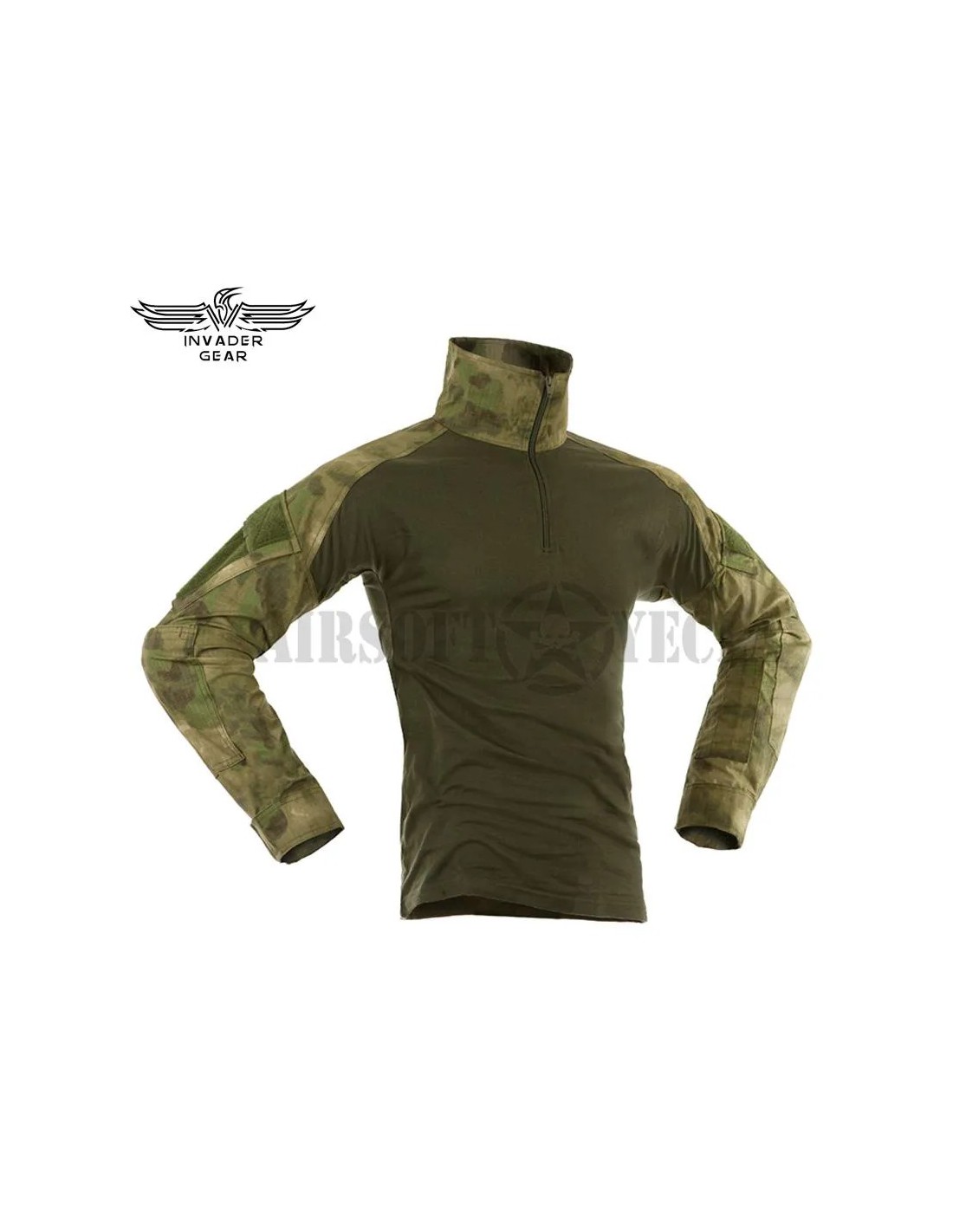 Sudadera de combate con cremallera y refuerzos en mangas cuello y hombros Everglade