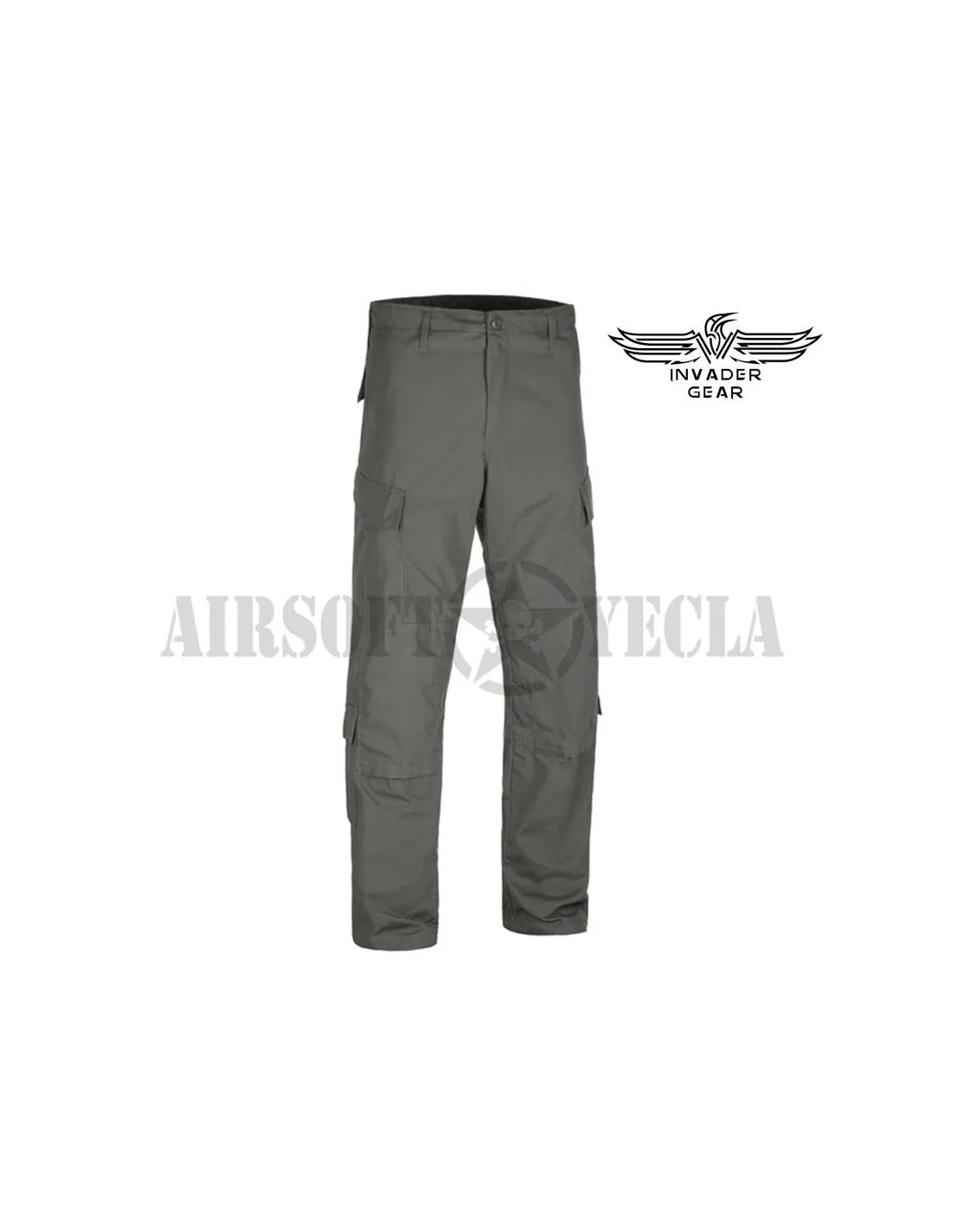Pantalón de carga táctico con refuerzo de rodilla Gris