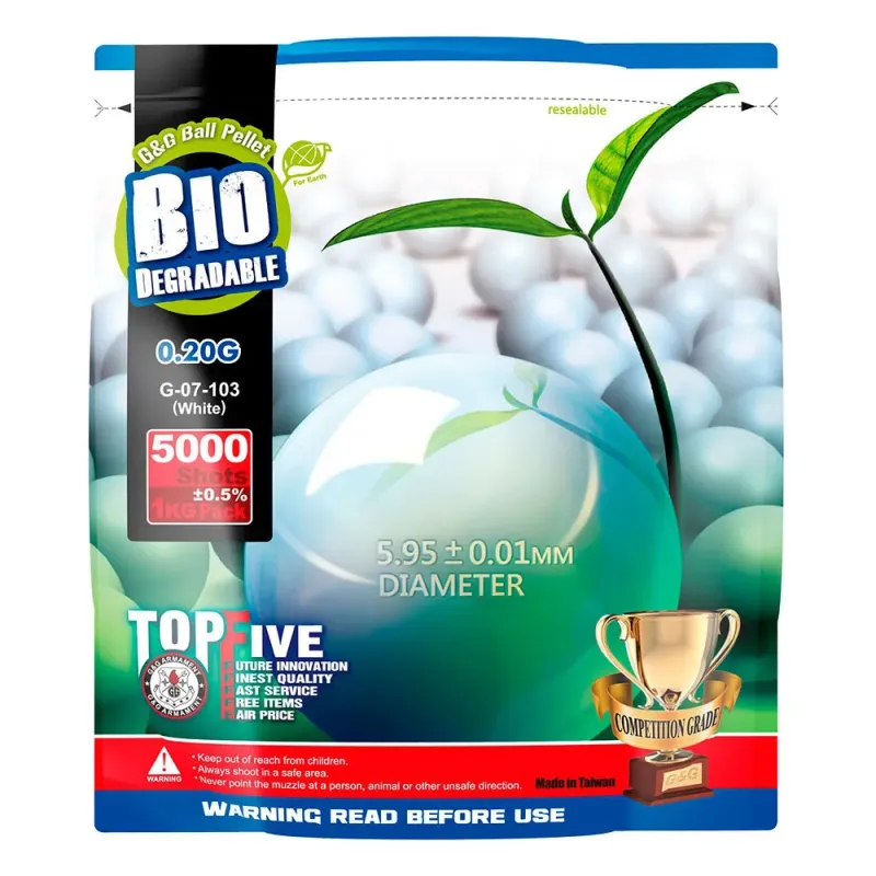 G&G Bio BB 0.20g / 1KG Aluminum Foil (White) / G-07-103 G&G Bio BB 0.20g / 1KG Aluminum Foil (White) / G-07-103