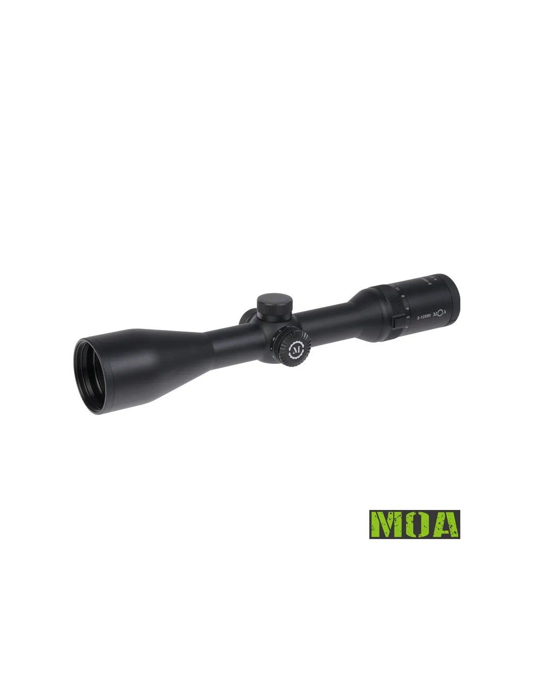 MIRA TELESCÓPICA 2 A 12X 50 MM RETÍCULA ILUMINADA MOA ALTA DEFINICIÓN TUBO 30 MM REVESTIMIENTO MULTICAPA