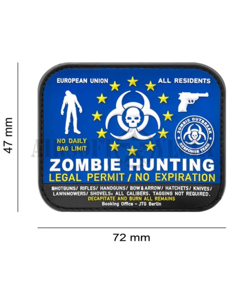 parche-goma-zombie-hunter-accesorio-casual