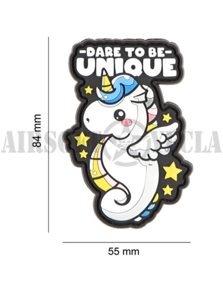 Parche-de-goma-Dare-to-Be-Unique-diseno-original