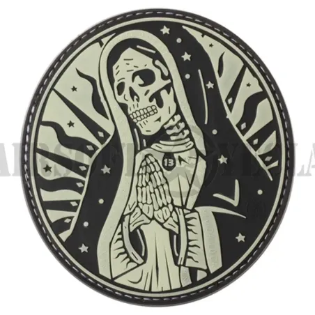 PARCHE DE GOMA SANTA MUERTE - GLOW IN THE DARK - AirSoftYecla.es