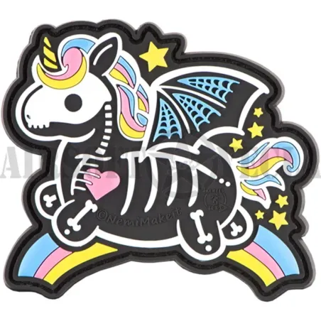 PARCHE DE GOMA SKELETON UNICORN