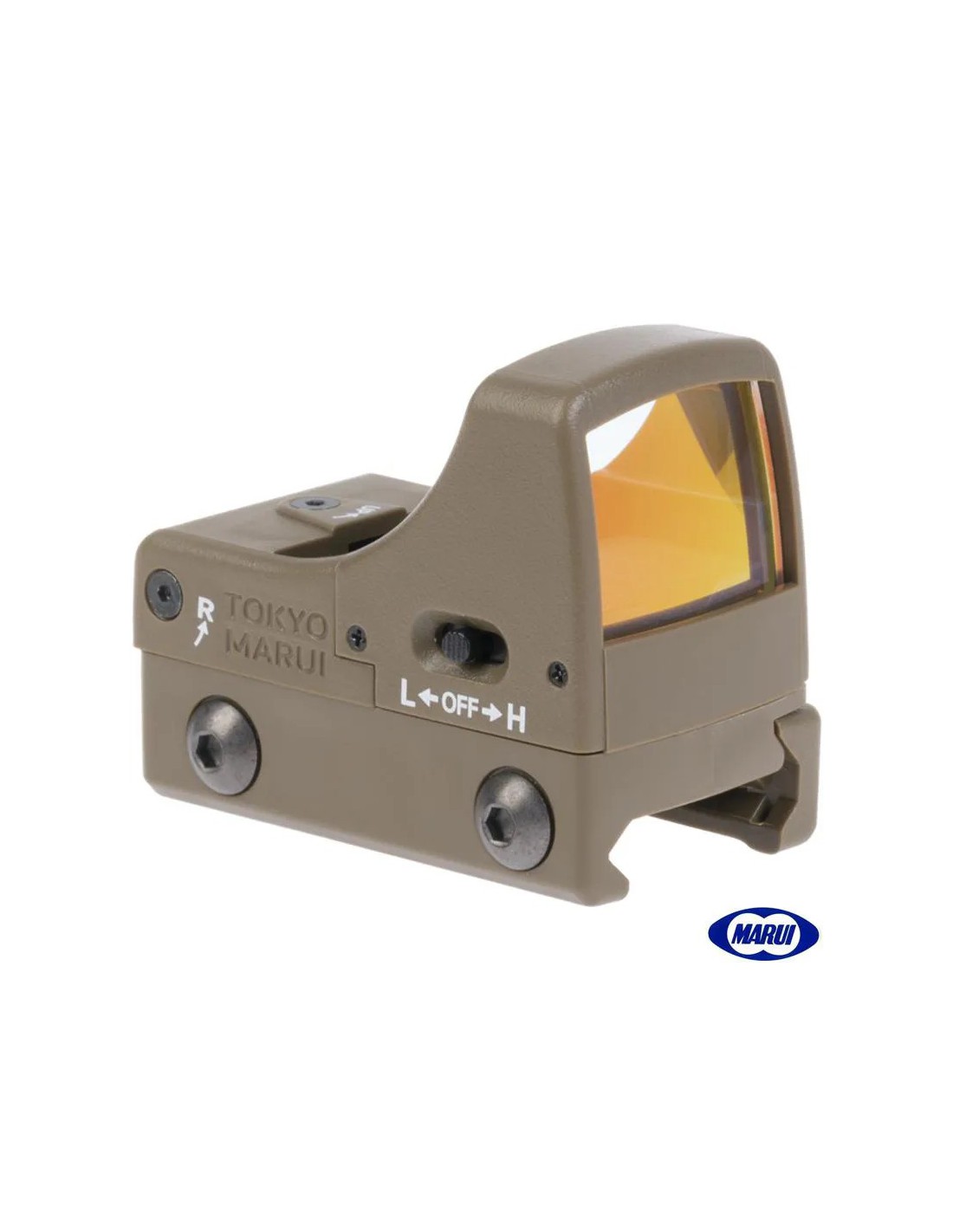 MIRA PUNTO ROJO MICRO PROFESIONAL ALUMINIO 6061 PROTECTOR LENTES 3 MOA 2 NIVELES 48 mm Tan
