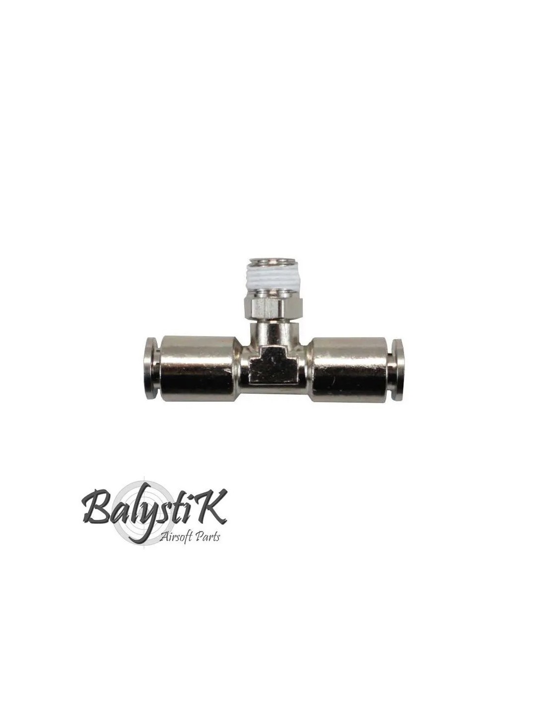 CODO T 1/8 Macho para macrolinea 6mm con salida hembra 1/8