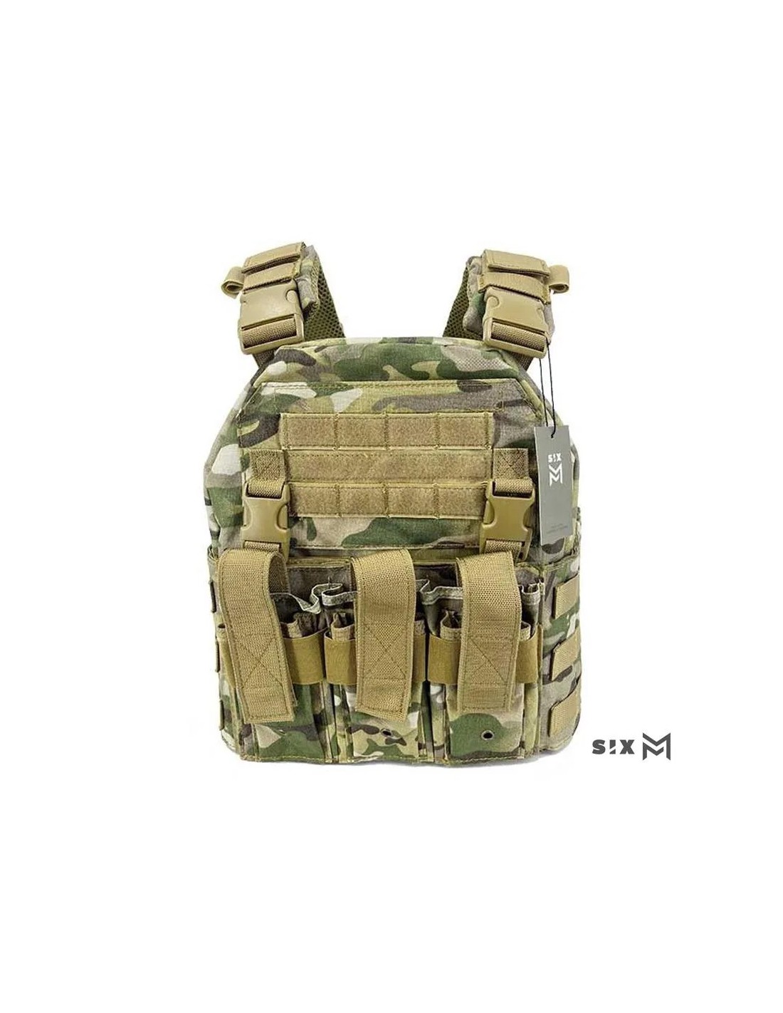 Chaleco táctico portacargadores ajustable Multicam