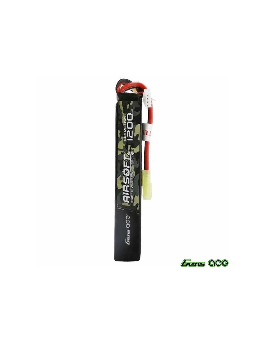 BATERÍA 1200mAh 25C 11,1V en formato barra Carbón