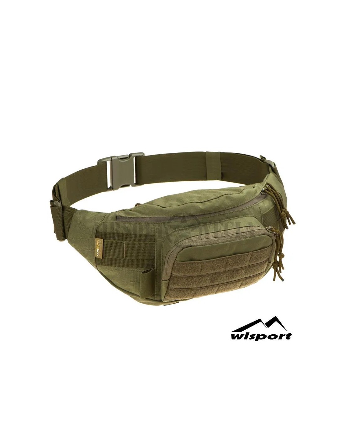 Riñonera táctica modular 3 bolsillos sistema PALS panel velcro cinturón desmontable organizador interior