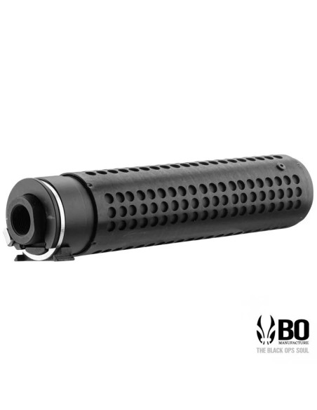 silenciador-aluminio-14mm-con-tapajuntas-acero-vista-lateral