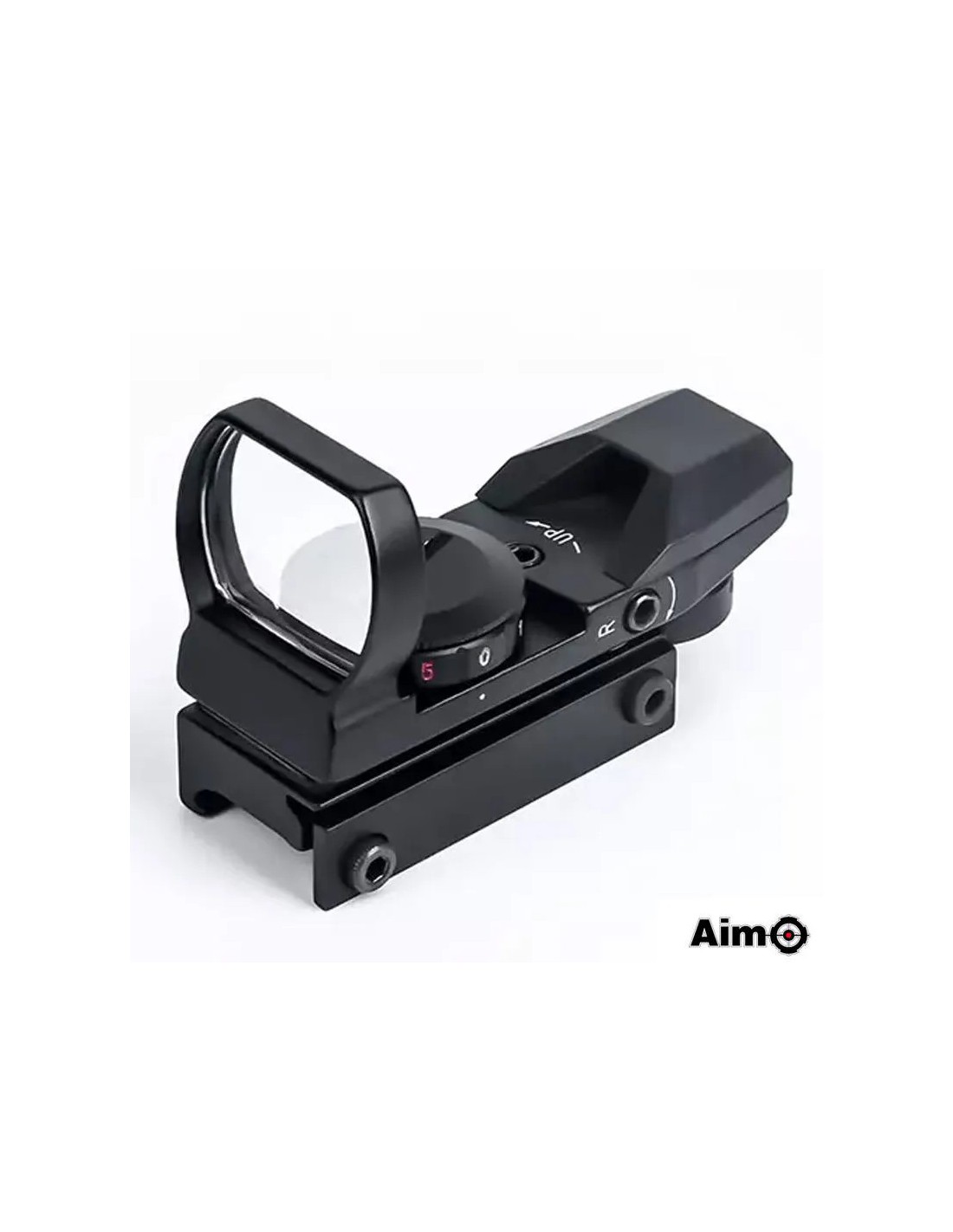MIRA PUNTO ROJO MULTIRRETÍCULA COMPACTA 1X ILUMINACIÓN ROJA Y VERDE 5 NIVELES OBJETIVO 22X33 MM ANTIRREFLEJANTE ANTIVAHO MONTAJE PICATINNY