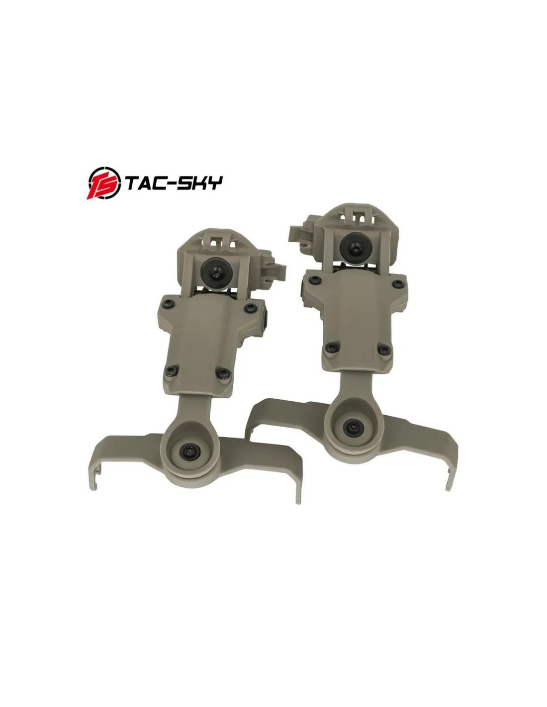 Soporte de montaje para casco ARC compatible con auriculares Comtac II y III giratorio y ajustable
