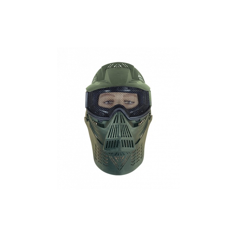 Masque complet vert Grille Airsoft