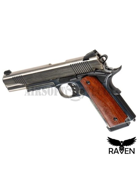 pistola-meu-railed-gbb-brushed-raven-detalle-del-puño