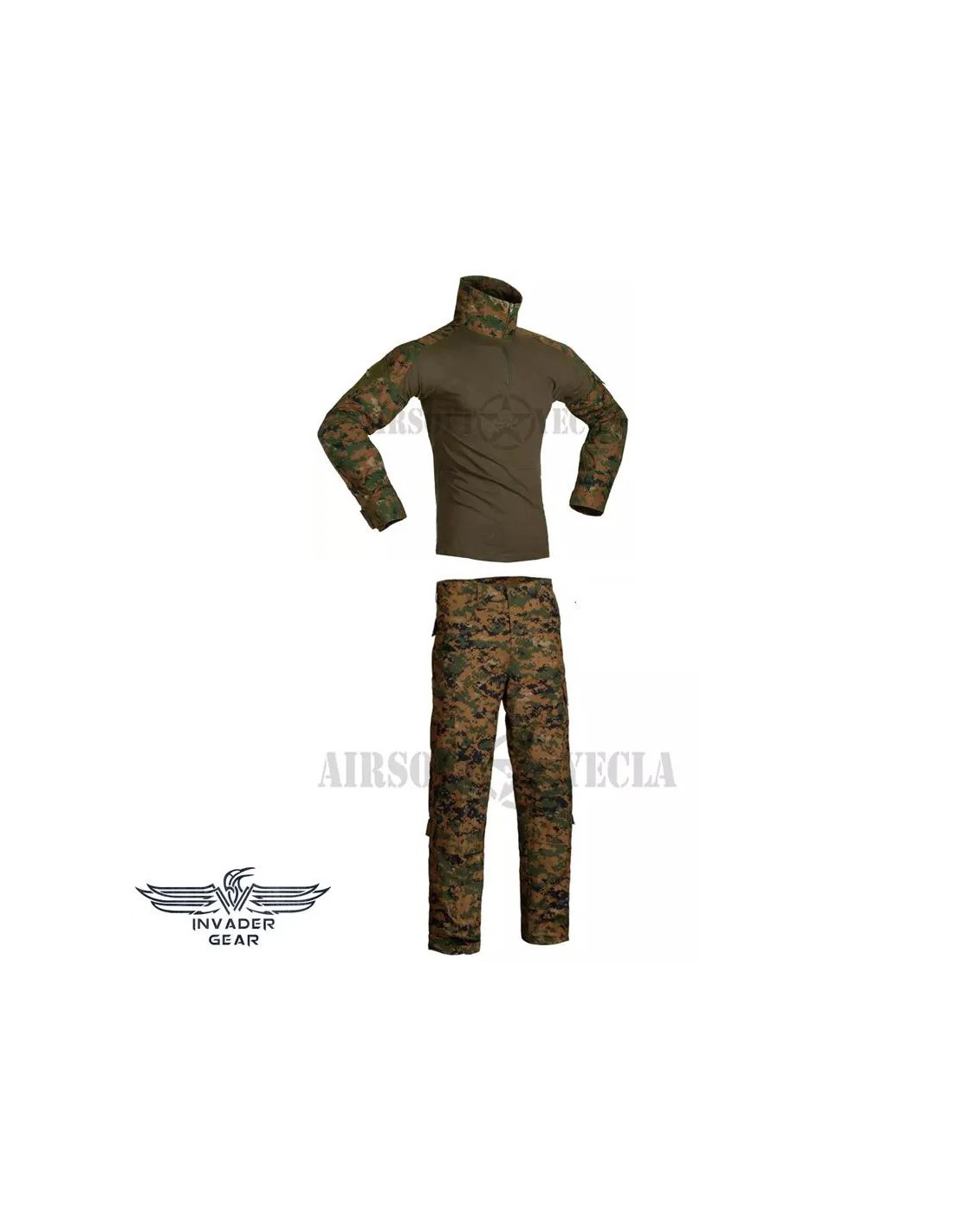 UNIFORME DE COMBATE SUDADERA Y PANTALÓN PIXELADO BOSCOSO