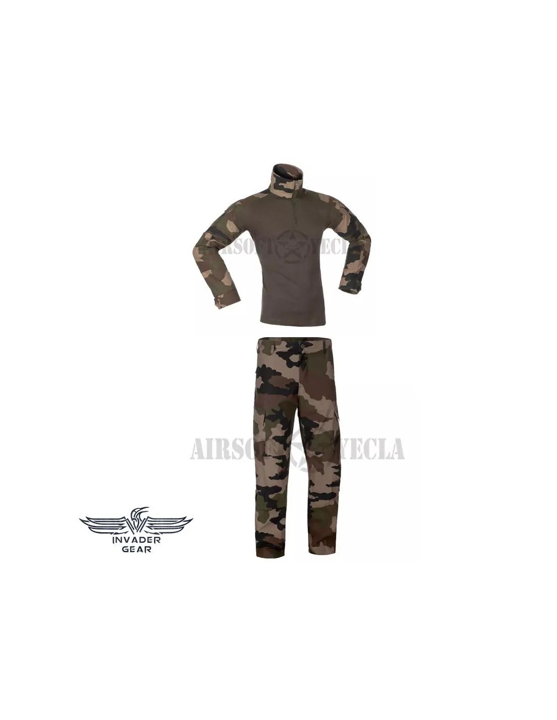 Uniforme de combate sudadera y pantalón tejido antidesgarro con refuerzo de rodillas Boscoso