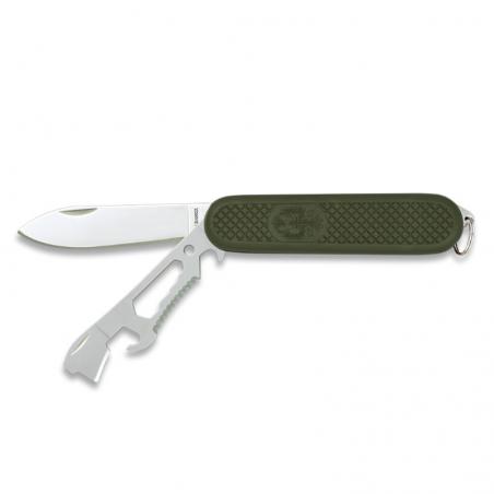 Couteau multi-usages vert 7 utilisations 7.7cm - ALBAINOX