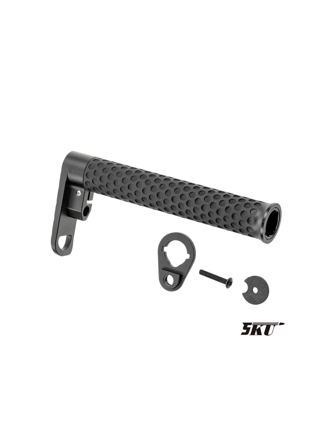 CULATA COMBINADA M4 M16 ALUMINIO MECANIZADO CNC ANODIZADO CAPA DURA ALMOHADILLA METÁLICA AMORTIGUADOR EXTENDIDO TEXTURA REDONDA