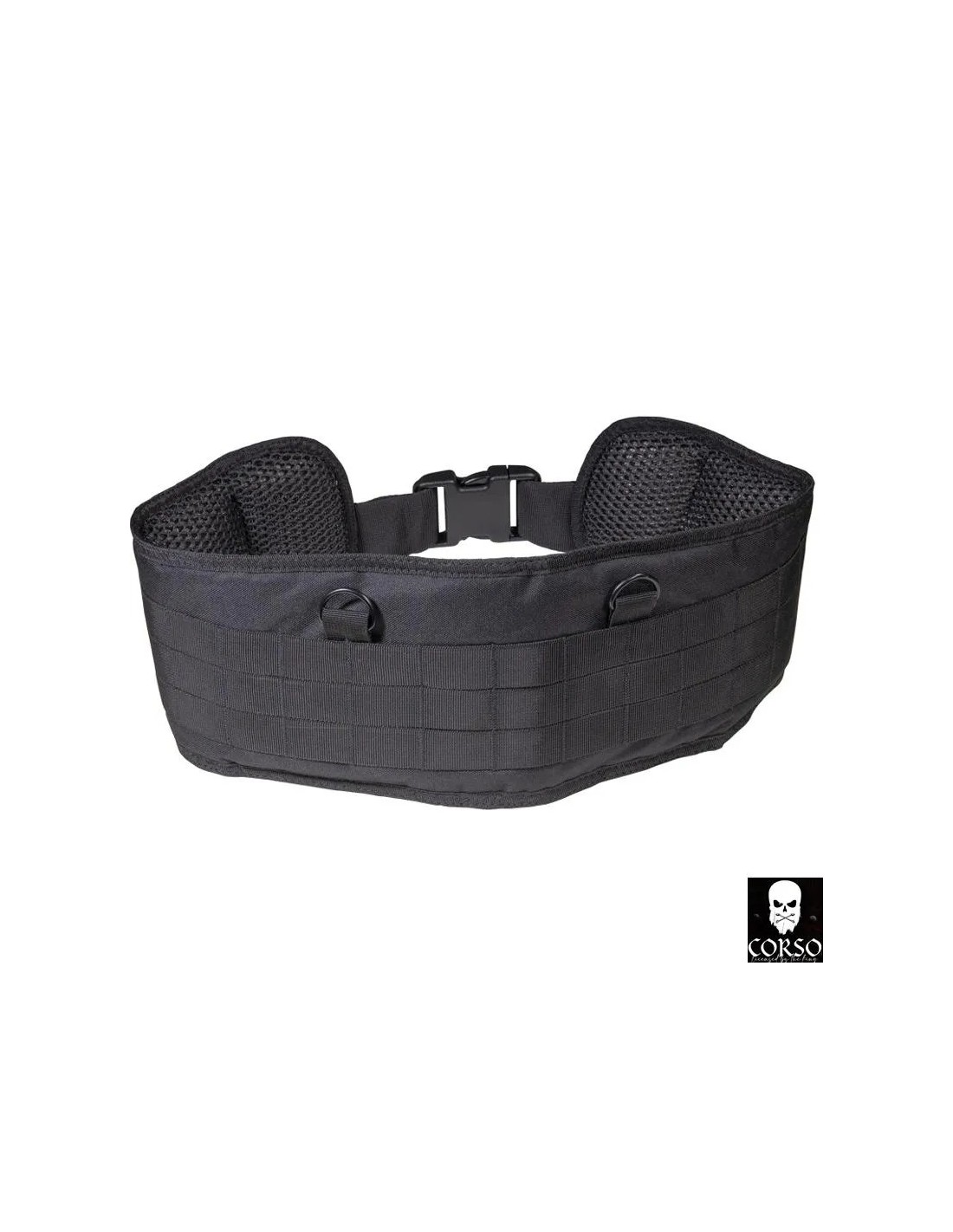 CEÑIDOR TÁCTICO ACOCHONADO CON REFUERZO LUMBAR AJUSTE RÁPIDO Y ANILLAS PARA ACCESORIOS