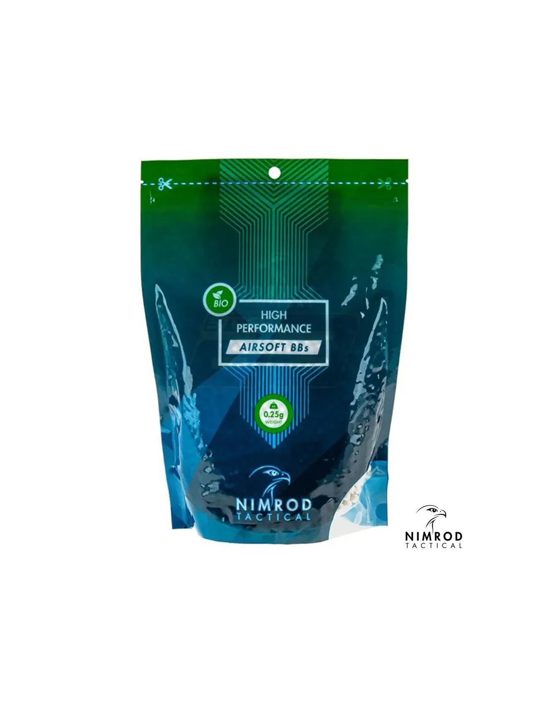 BOLAS BIODEGRADABLES 6 MM 0,25 G 4000 UNIDADES DIÁMETRO 5,95 MM ±0,01 MM