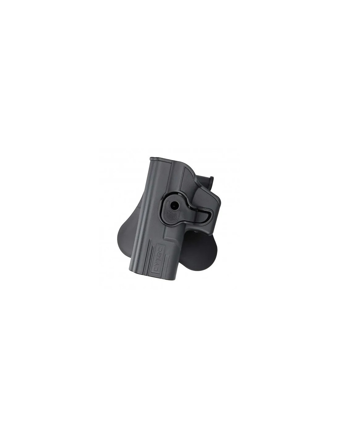 Pistolera rígida zurda para Glock 19 23 32 con pulsador de liberación