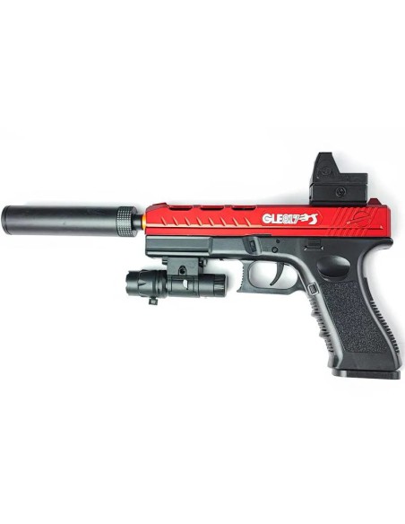 pistola-gel-glock-blaster-roja-vista-frontal