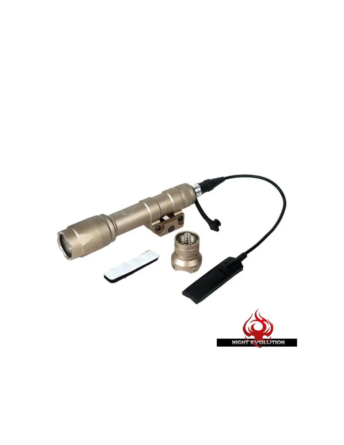 LINTERNA M600C 180 LÚMENES PULSADOR REMOTO RIEL PICATINNY Desértico