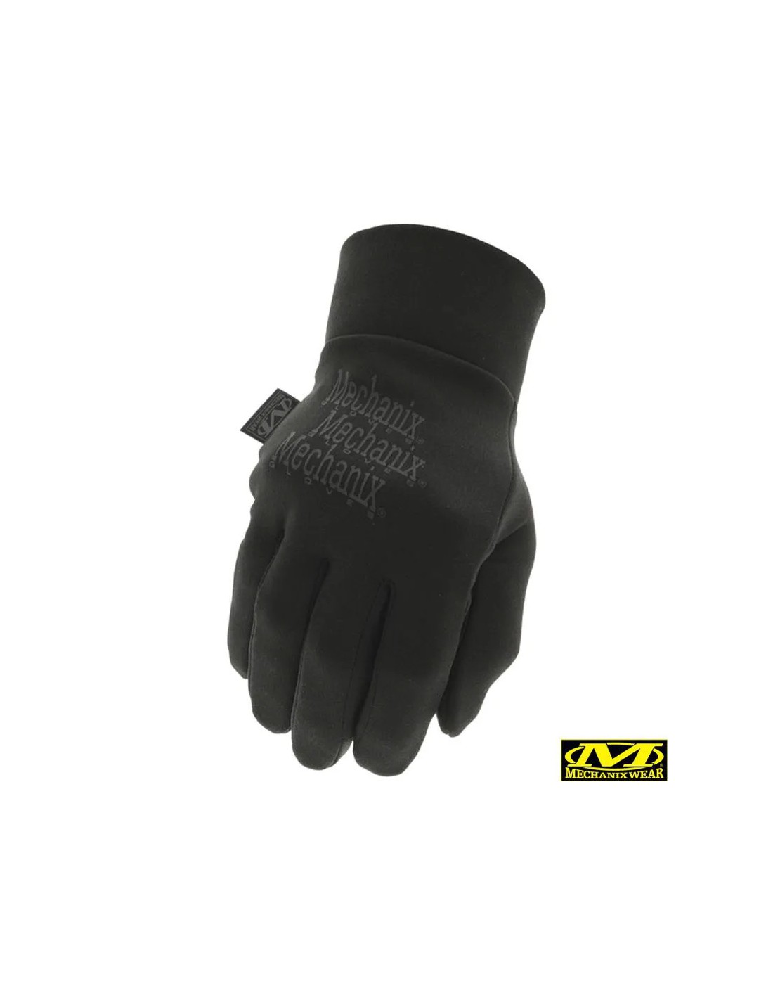 Guantes capa base para trabajo en frío con forro polar elástico, parches para pantalla táctil y agarre de silicona