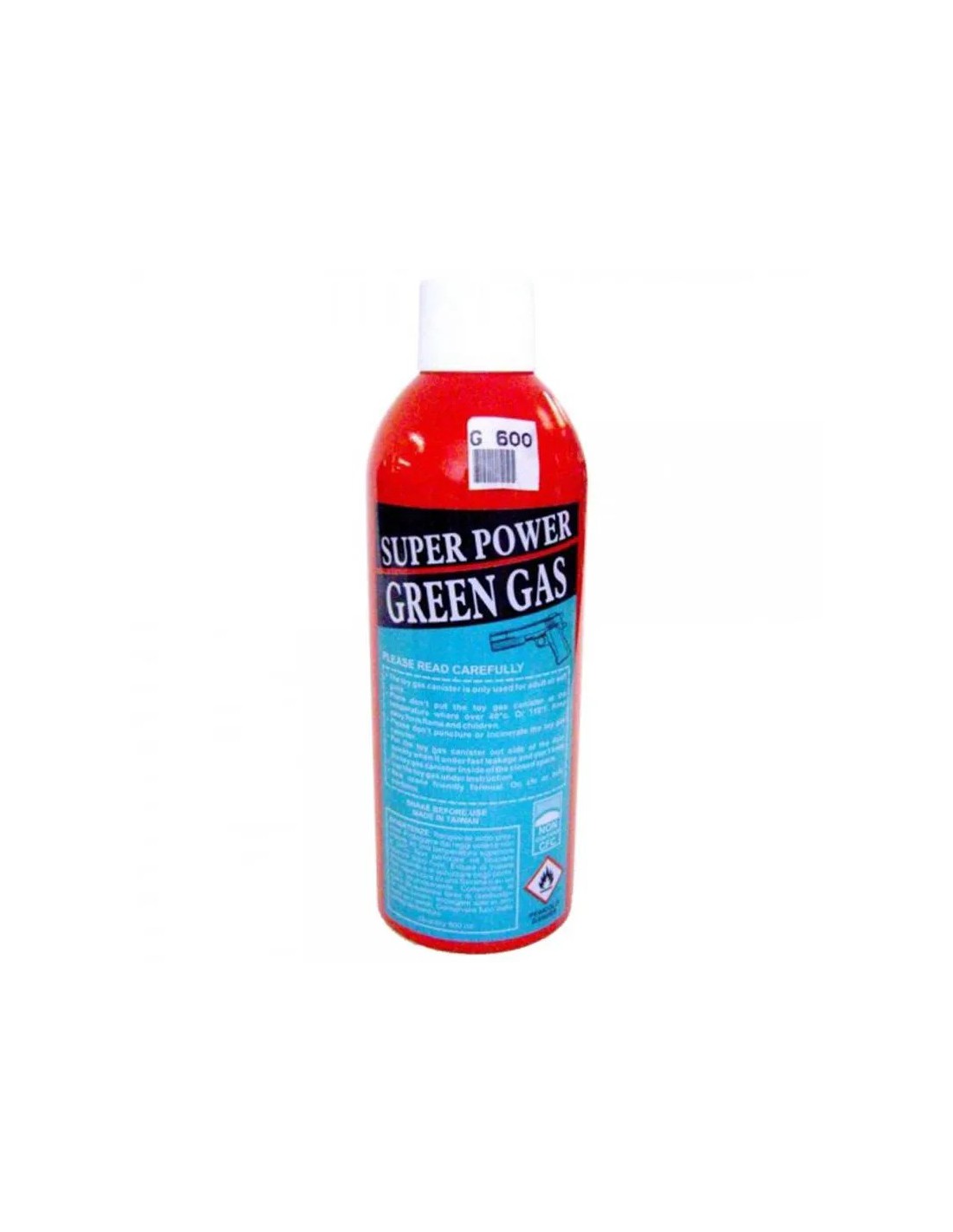 GAS GREEN GAS 600 ML BOQUILLA DE CARGA METÁLICA