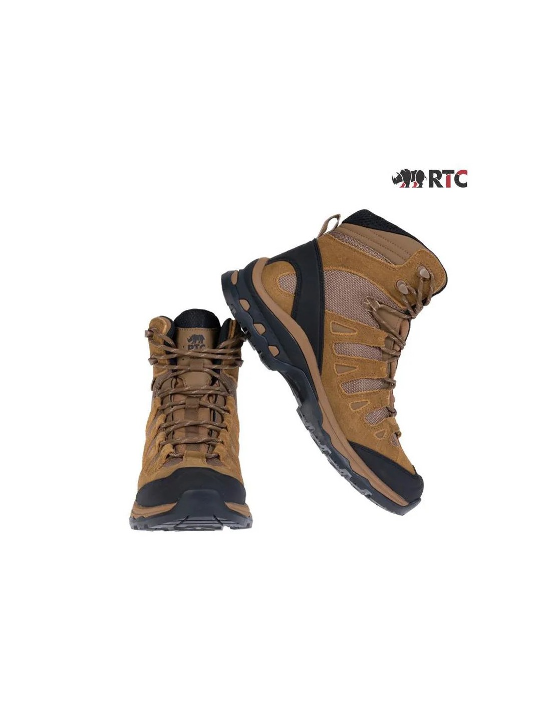 Bota táctica impermeable caña 7 o 6 pulgadas cuero y Oxford suela EVA y caucho