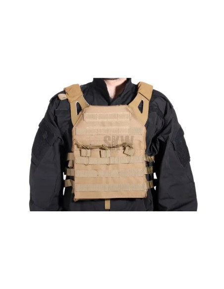 CHALECO PLATE CARRIER TAN DELTA TACTICS V18 + 2 PLACAS DE PROTECCION DUMMY
