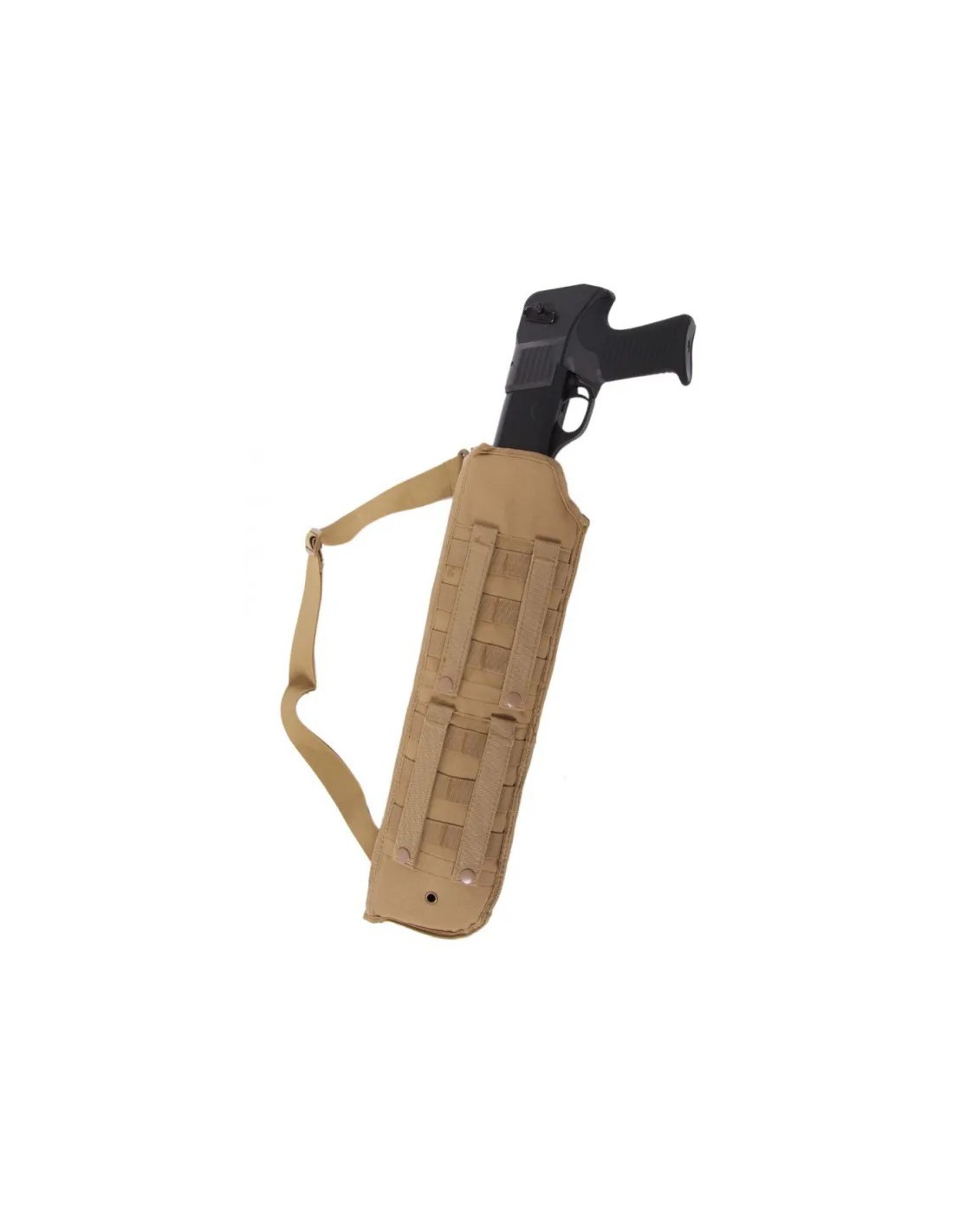 Funda táctica 50 cm con sistema MOLLE y correa de transporte Tan