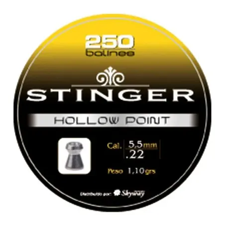 PERDIGONES STINGER HOLLOW POINT 5.5 (250) - AirSoftYecla.es