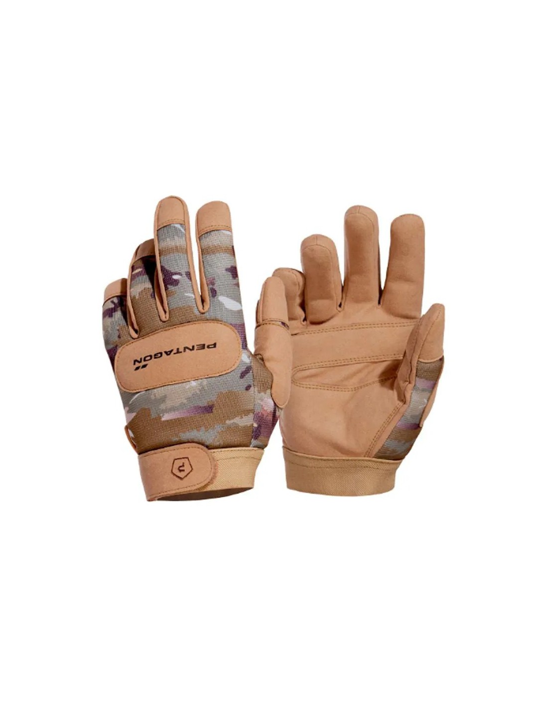 Guantes tácticos de gamuza y tejido sintético con refuerzo en nudillos de servicio Pentacamo