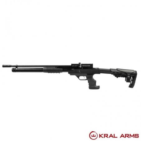 Carabina PCP KRAL Puncher Rambo 4,5mm 24 Julios Pump Action Negra
