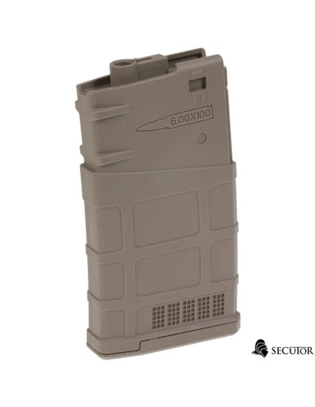 cargador-100rds-polimero-tan-rapax-secutor-arms-vista-frontal