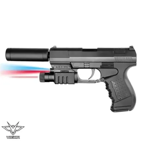 PISTOLA DE MUELLE CON SILENCIADOR Y LASER - VIGOR V041A