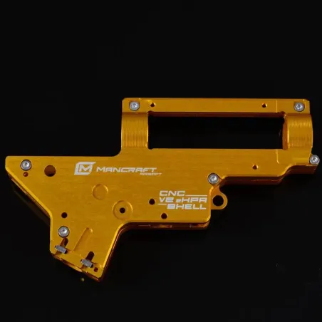 CARCASA CNC MANCRAFT GEARBOX V2 - DORADO - AirSoftYecla.es