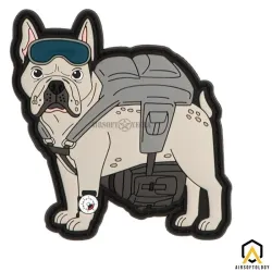 PARCHE DE GOMA BULLDOG FRANCES PARACAIDISTA - AirsoftYecla.es