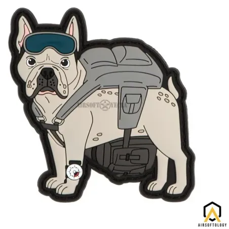 PARCHE DE GOMA BULLDOG FRANCES PARACAIDISTA - AirsoftYecla.es