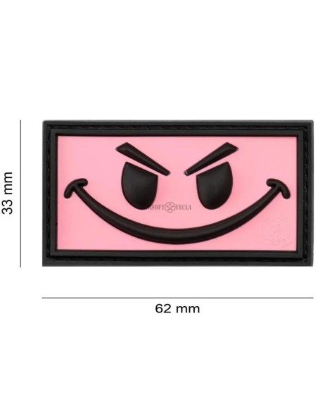 parche-goma-evil-smile-blanco-uso-en-ropa